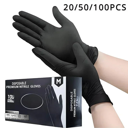 Disposable Black Nitrile Gloves