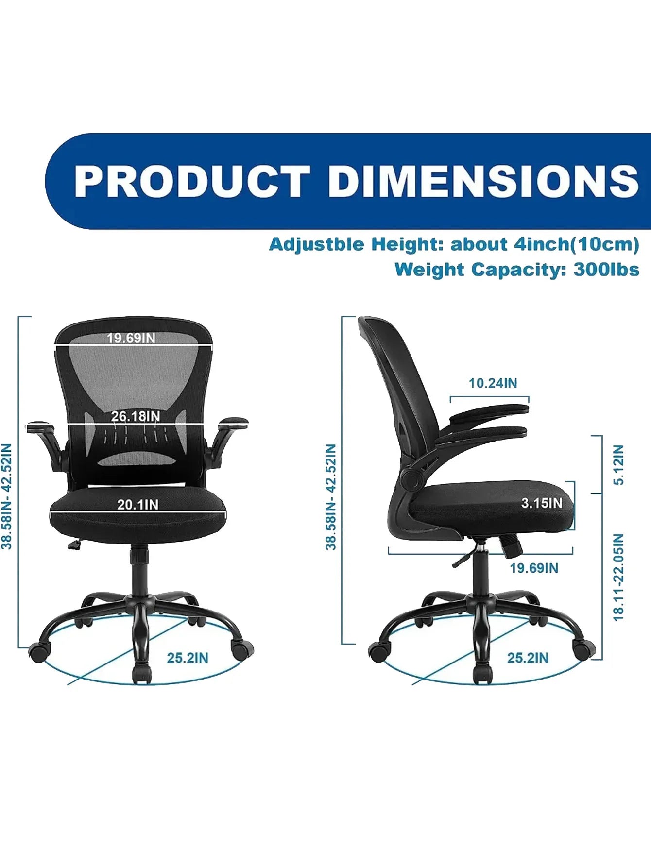 Adjustable Desk Swivel Chairs office Chair